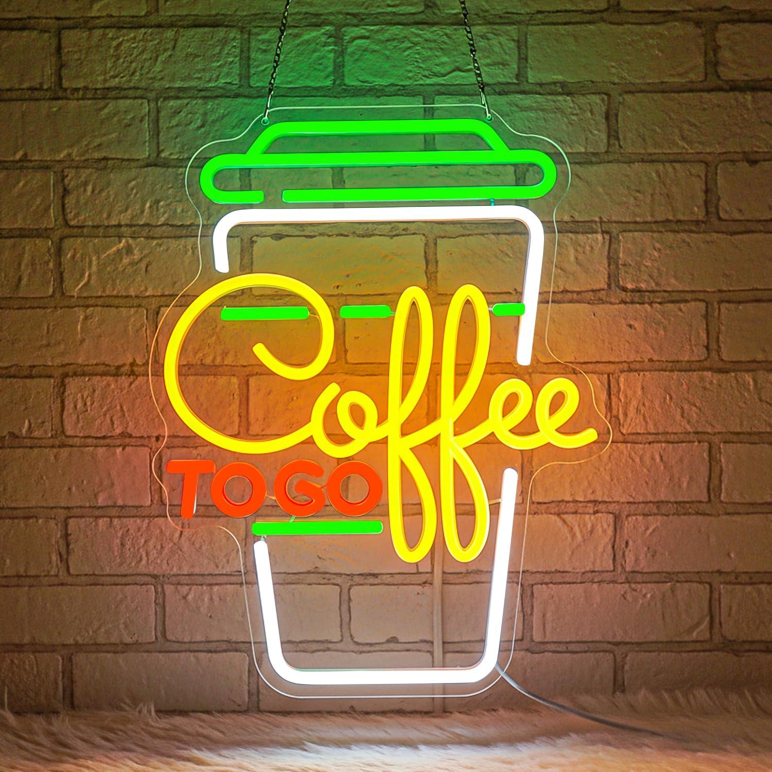 Coffee Neon Sign USB Dimmable  – Home Bar And Kitchen recenzja i cena