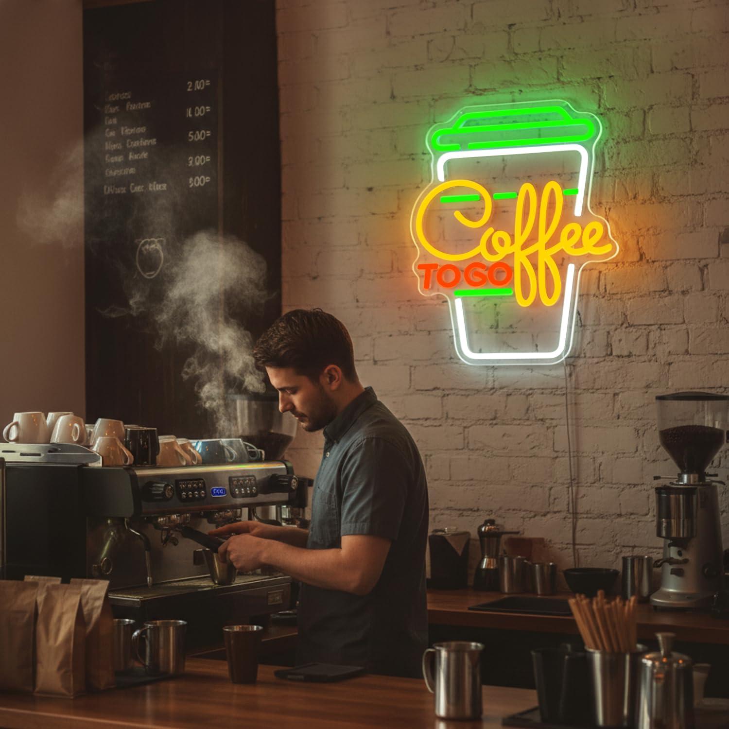 Coffee Neon Sign USB Dimmable  – Home Bar And Kitchen recenzja i cena