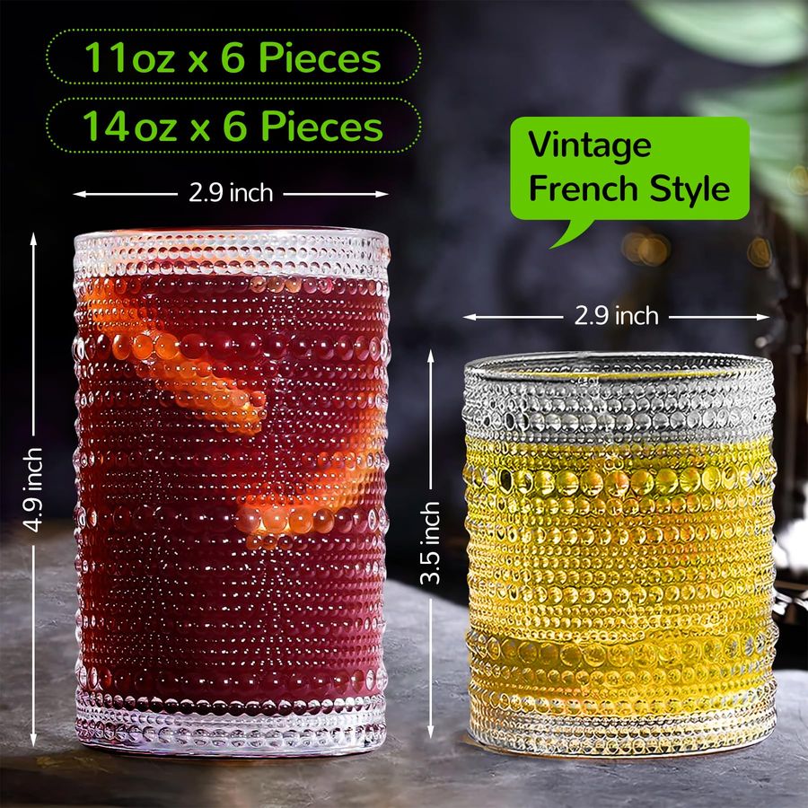 Vintage Hobnail Drinking Glass – Old Fashioned Glass recenzja i cena