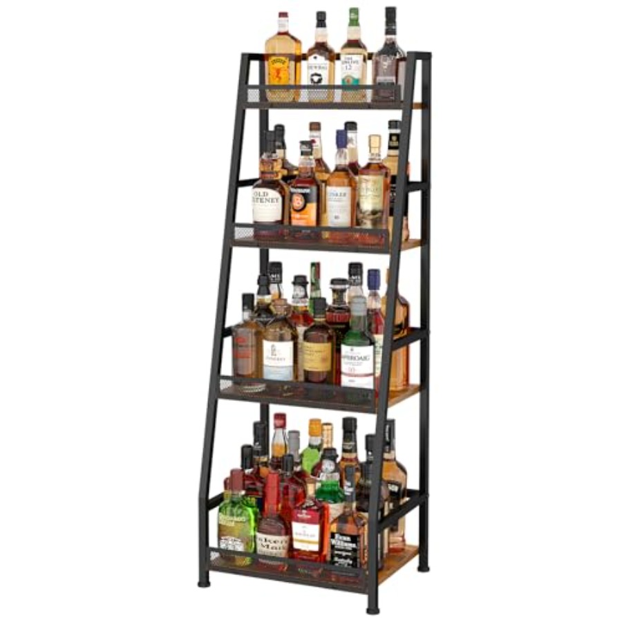 4-Tier Trapezoid Liquor Stand  – Home Bar Stand recenzja i cena