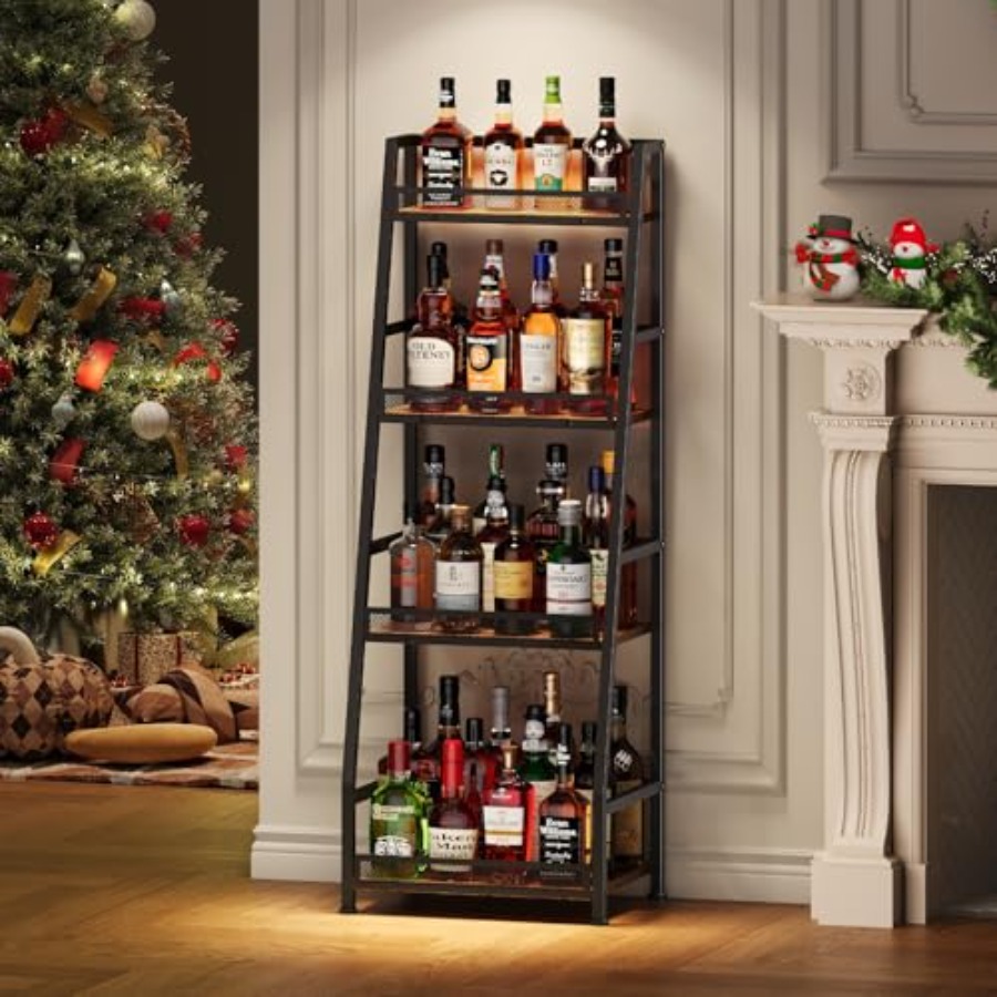 4-Tier Trapezoid Liquor Stand  – Home Bar Stand recenzja i cena