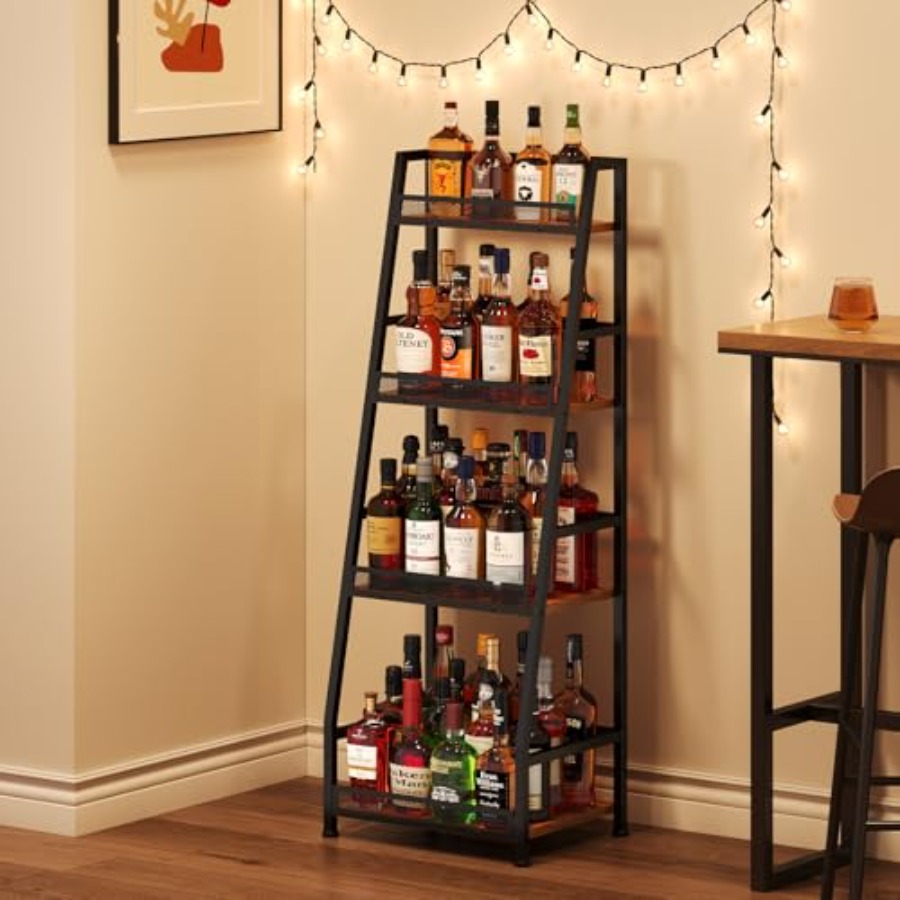 4-Tier Trapezoid Liquor Stand  – Home Bar Stand recenzja i cena