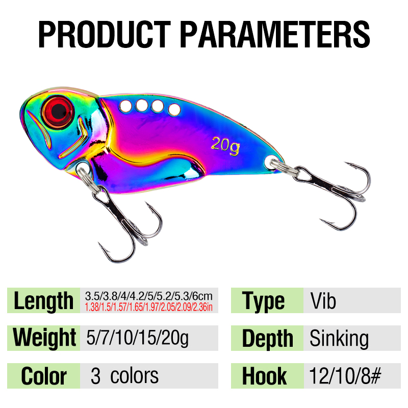 3PCS Metal Colorful VIB Lure 5 – Jigger Double Sided recenzja i cena