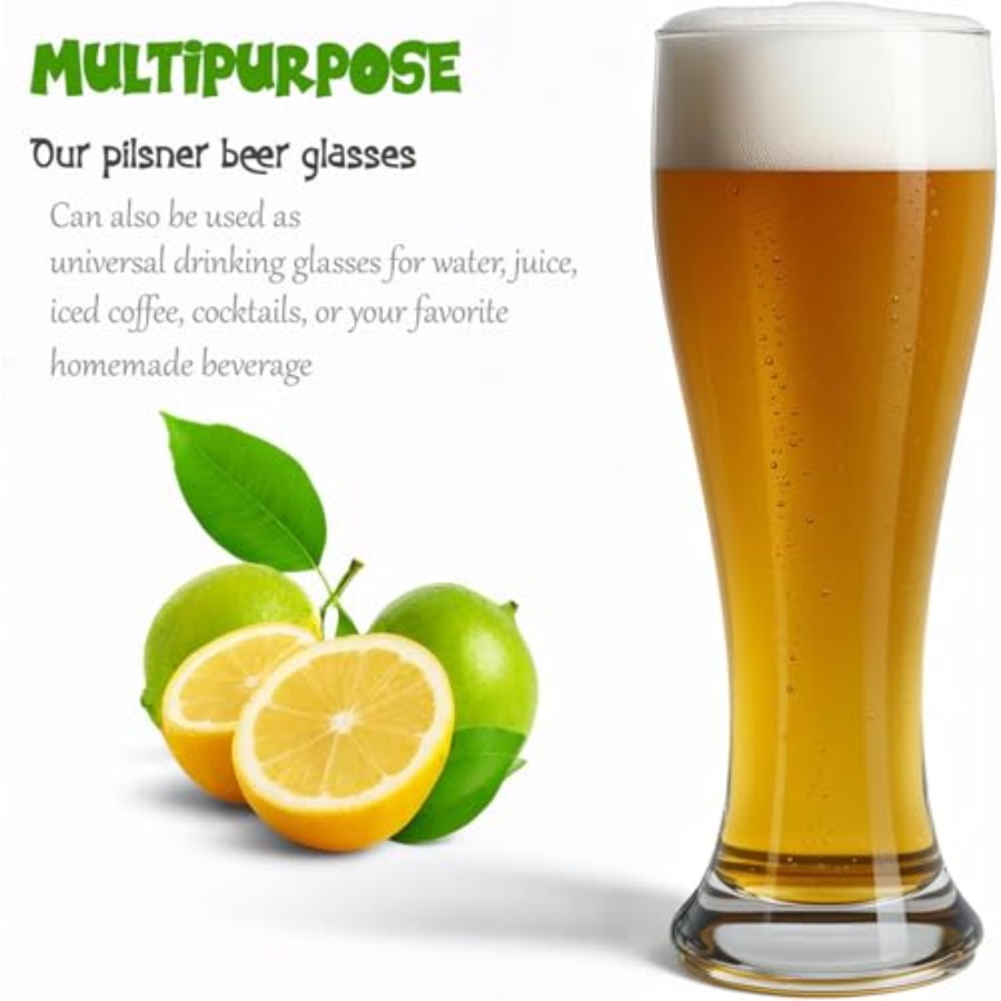 Beer Glasses 18.5 oz Pilsner B – Home Bar Set recenzja i cena