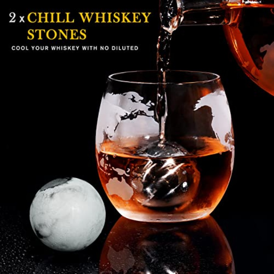 Gifts for Men Dad Fathers Day, – Decanter Globe Set recenzja i cena