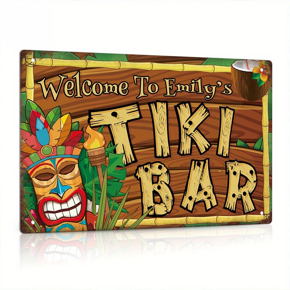 Custom  Decor Tiki Bar Sign, P – Home Bar And Kitchen recenzja i cena