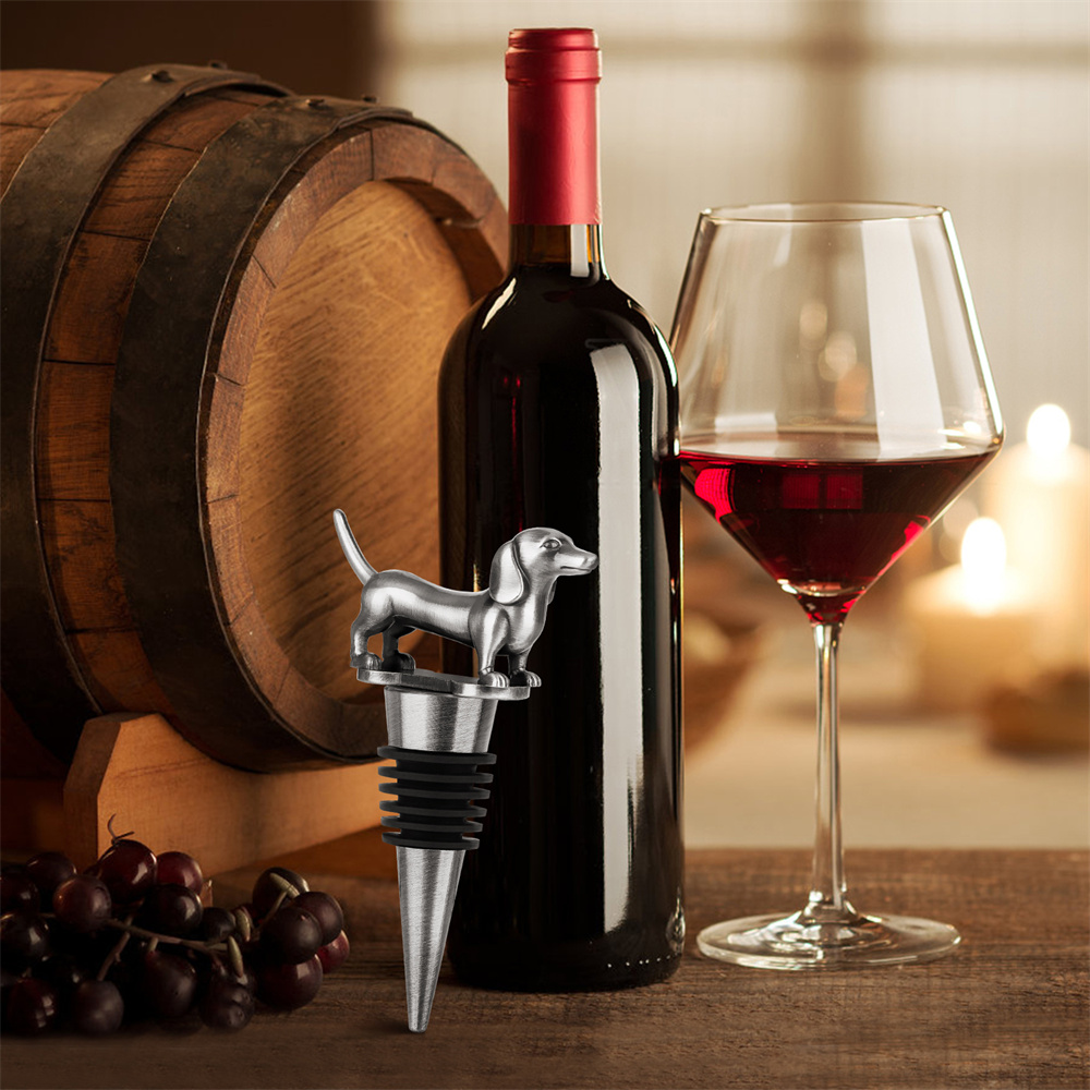 Wine Bottle Stopper Dachshund  – Wine Preservation Pump recenzja i cena