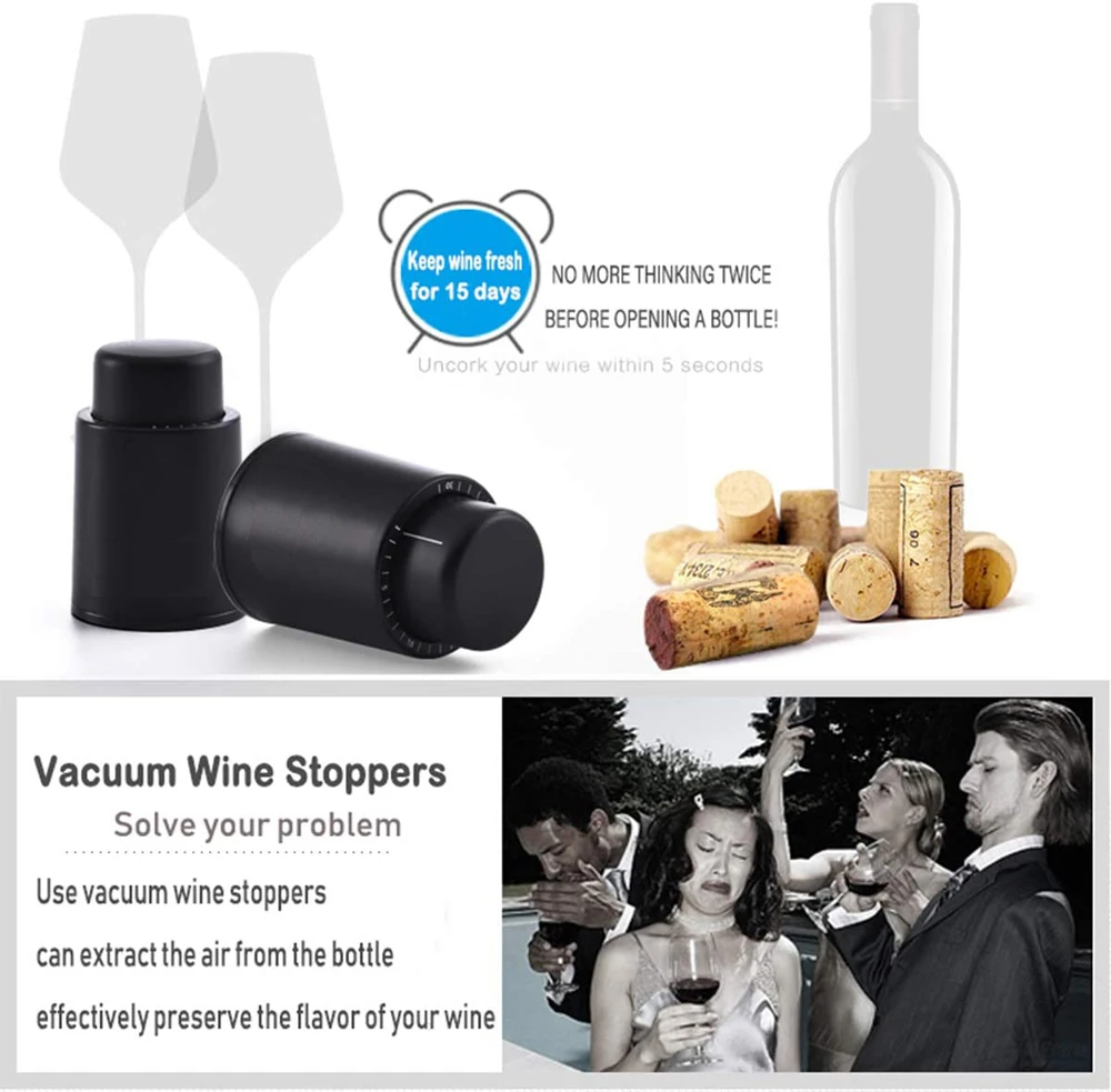 Vacuum Wine Bottle Cap Stopper – Wine Preservation Pump recenzja i cena