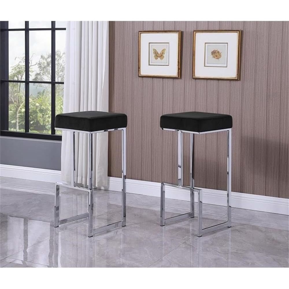 Modern Velvet-Upholstered Bar  – Home Bar Stools recenzja i cena
