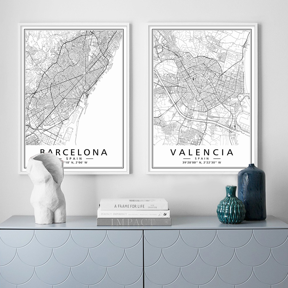 Minimalist Black White Spain C – Home Barcelona recenzja i cena