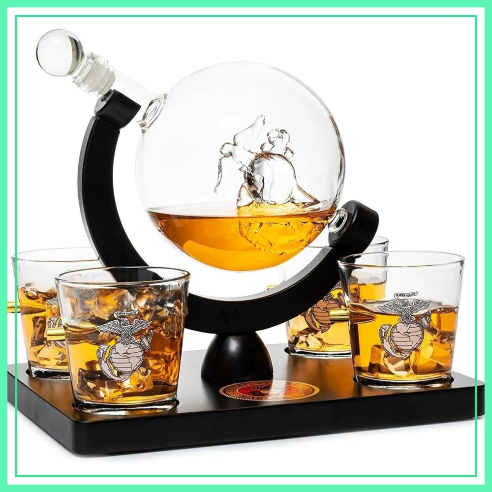 USMC Marine Globe Whiskey Deca – Decanter Globe Set recenzja i cena