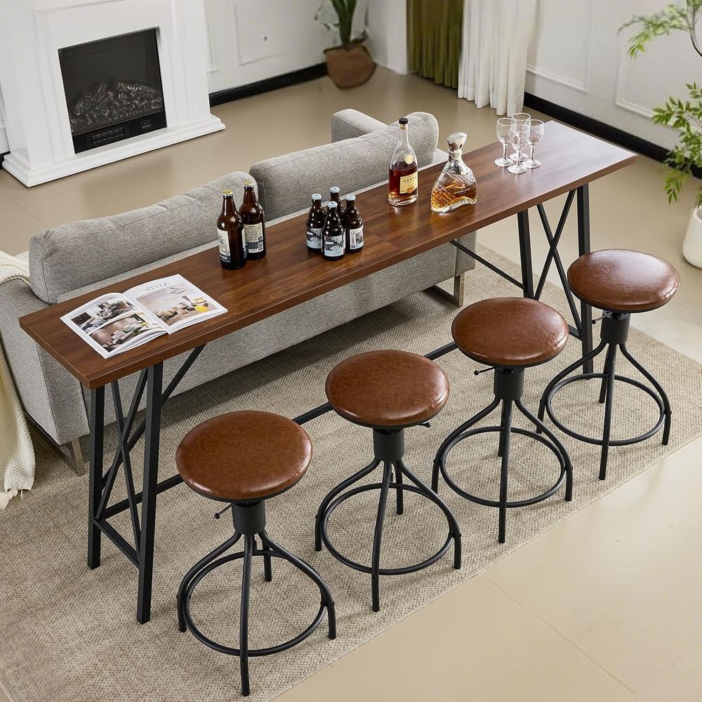 84-Inch Wooden and Metal Bar T – Home Bar Stools recenzja i cena