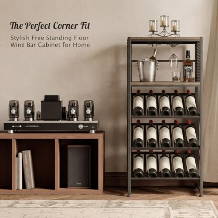 Corner Wine Rack with Glass Ho – Home Bar Stand recenzja i cena