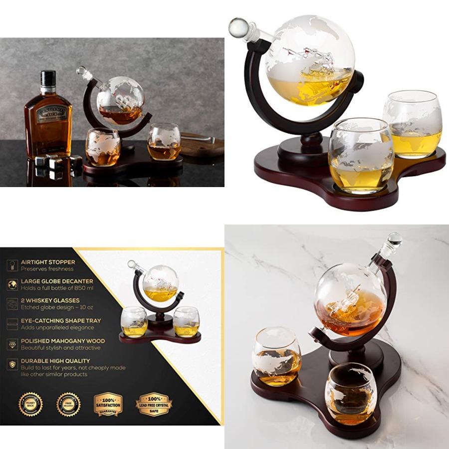 Whiskey Globe Decanter Set wit – Decanter Globe Set recenzja i cena