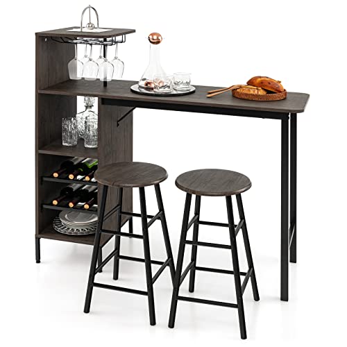 3-Piece Industrial Bar Set: Br – Home Bar Stools recenzja i cena