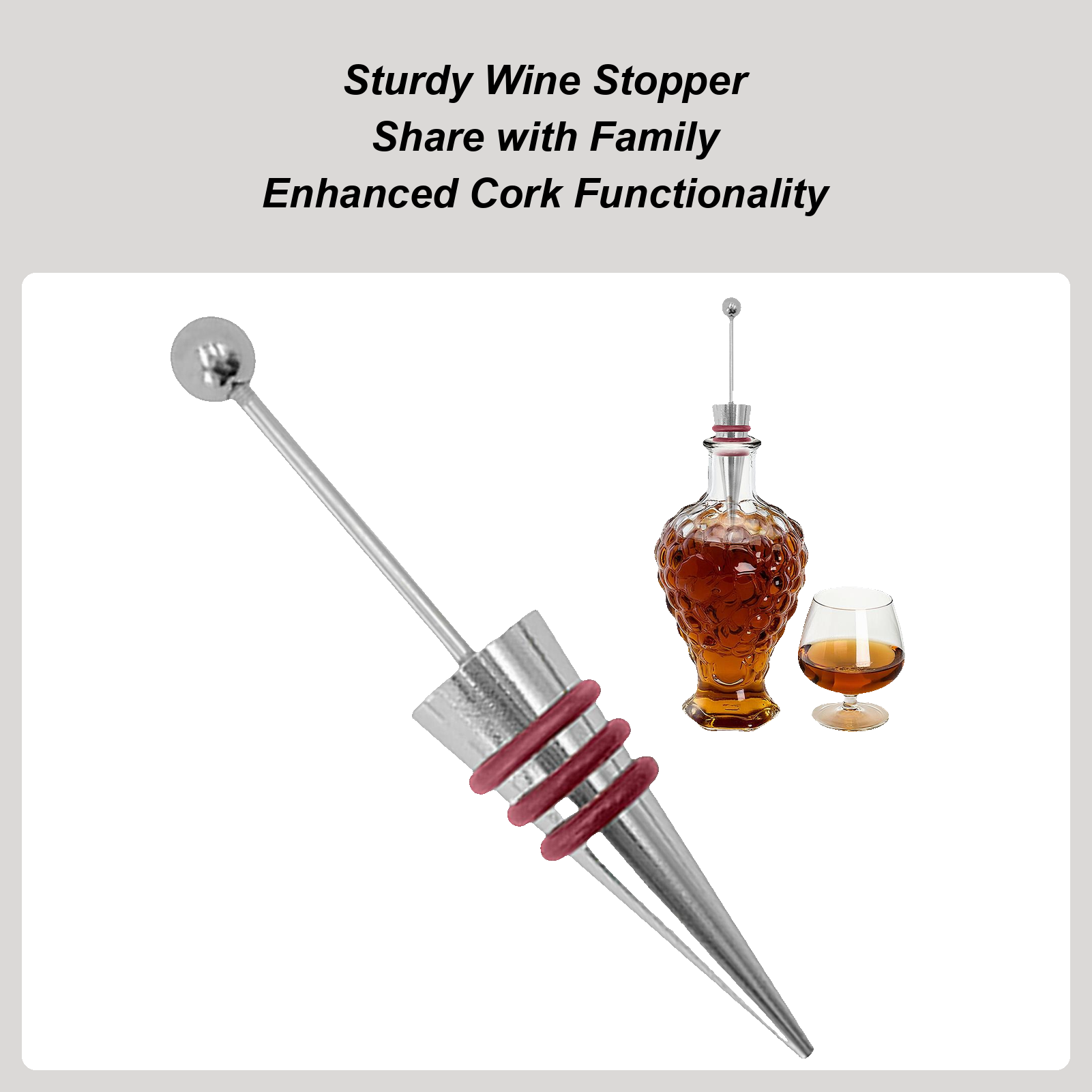Wine Stopper Alloy Silicone Re – Home Bar Supplies recenzja i cena