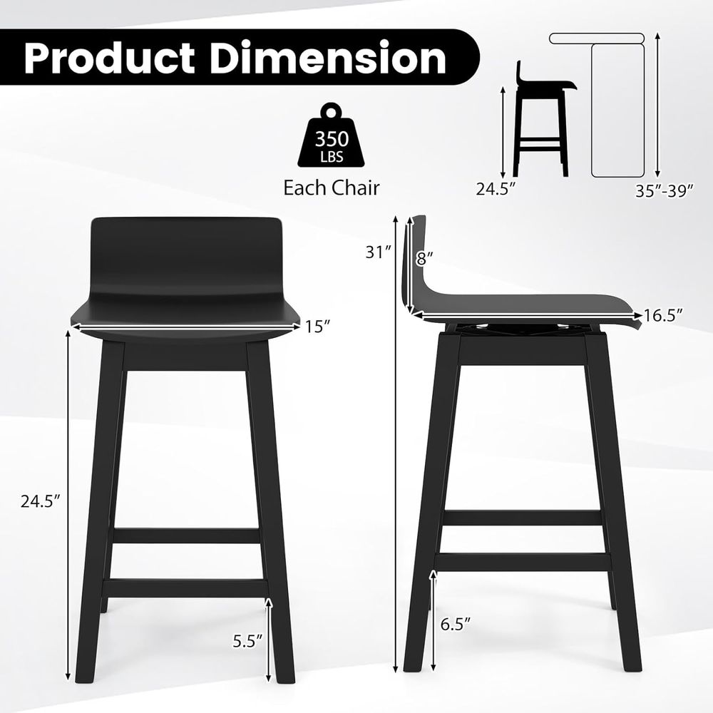 Swivel Solid Wood Bar Stools S – Home Bar Stools recenzja i cena
