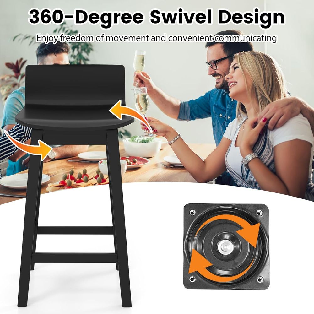 Swivel Solid Wood Bar Stools S – Home Bar Stools recenzja i cena